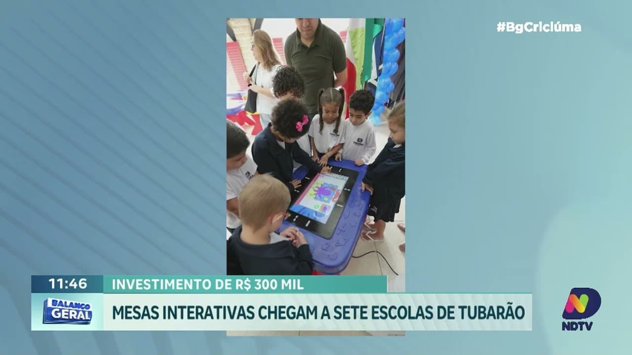 Escolas municipais recebem mesas digitais interativas em Tubarão