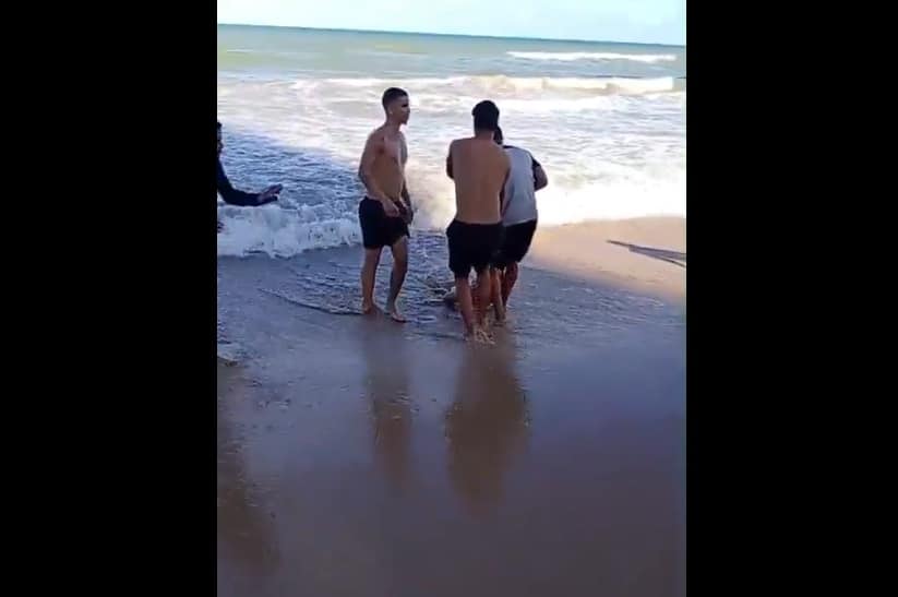 Imagens Fortes: jovem é retirada do mar sem a perna após ataque de tubarão - Revista Fórum