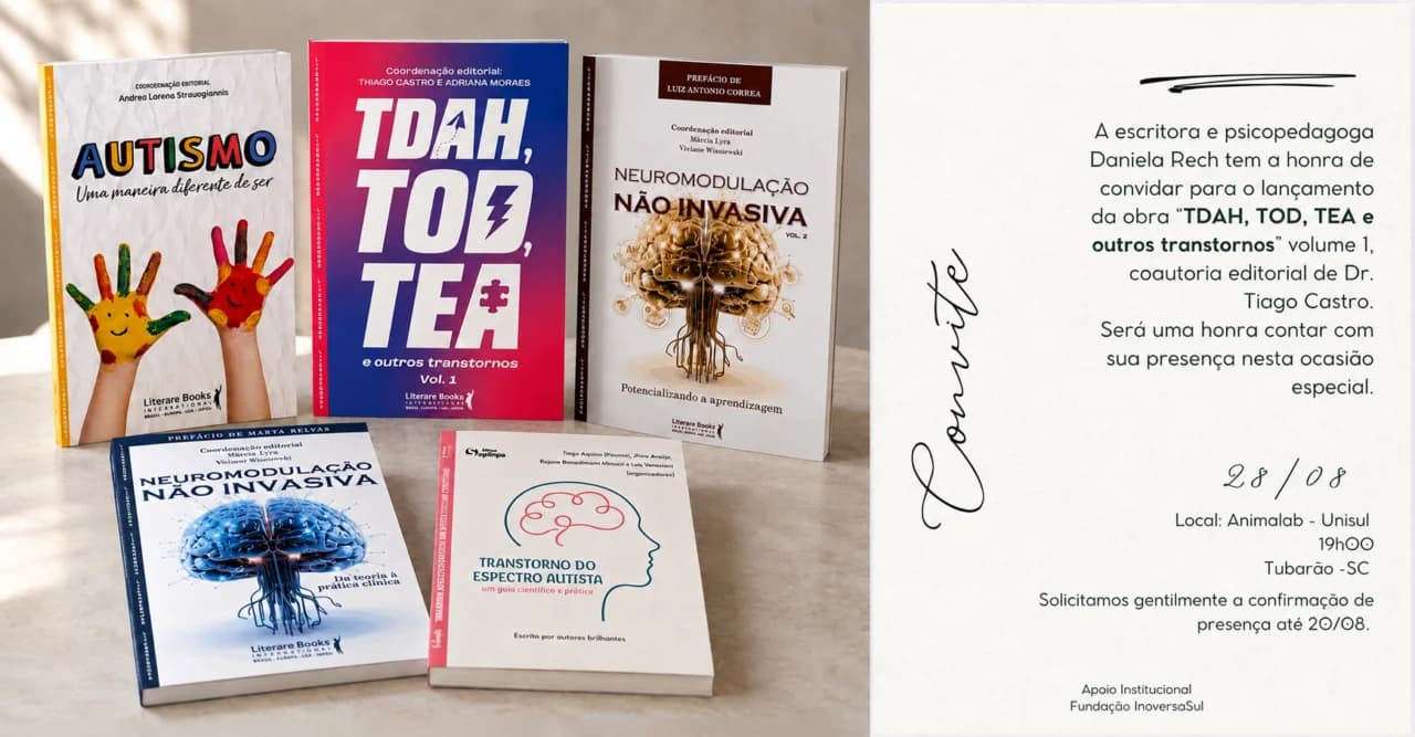 Daniela Rech lança obra sobre neurodesenvolvimento e aprendizagem em Tubarão